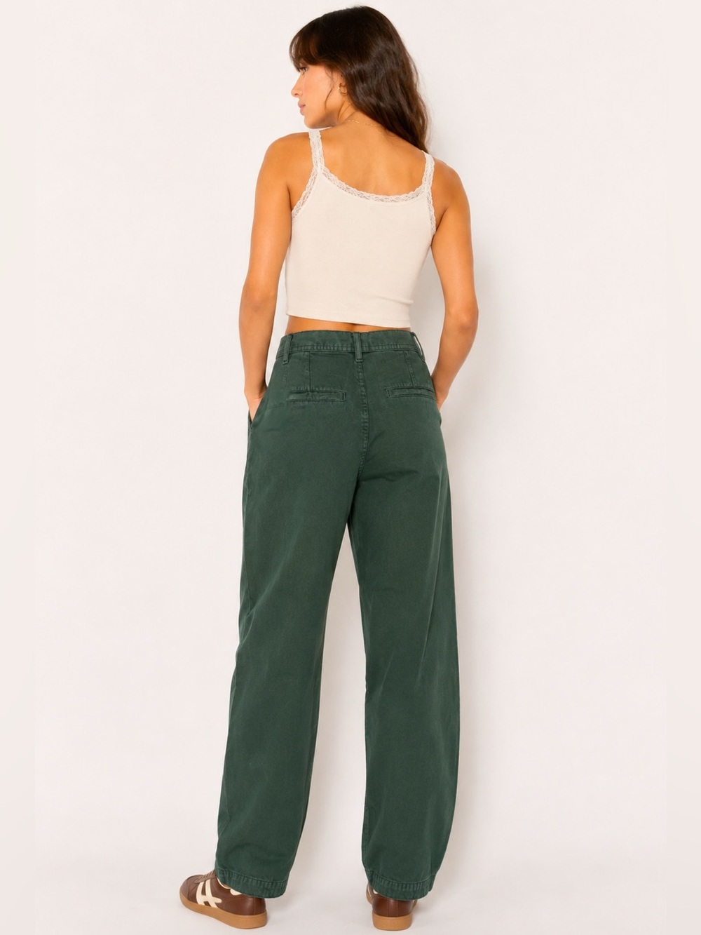 Free People Cya Later Skate Trouser Pants Forest Green Size 0 NWT - Picture 5 of 11